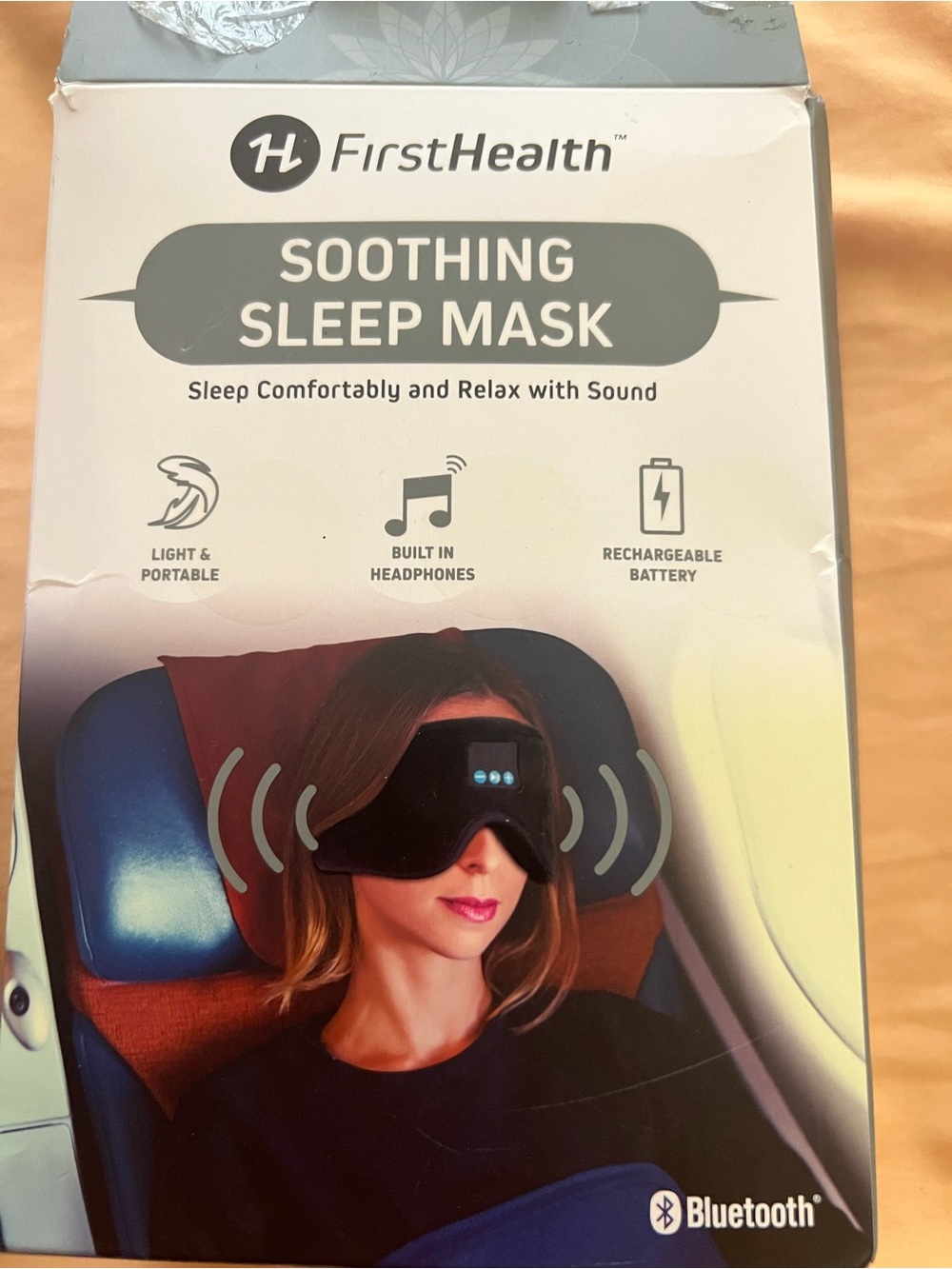 Black Soothing Sleep Mask with Bluetooth